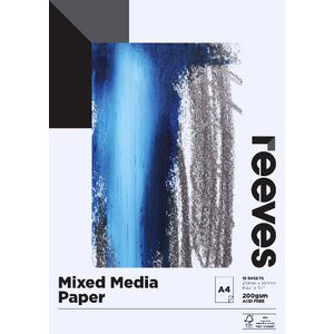 Reeves A4 Mixed Media Paper Pad 200gsm 15 Sheets