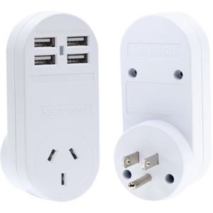 Jackson Outbound USA Travel Adaptor with 4 USB Ports