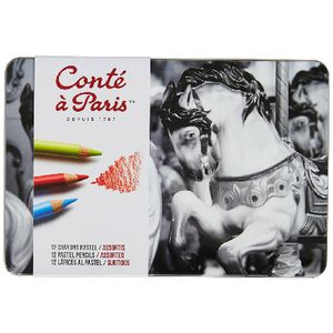 Conte Pastel Pencil Set 12 Pack Assorted