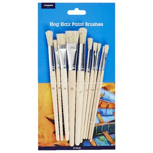 J.Burrows Hog Paintbrush 10 Pack