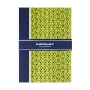 Jonathan Adler A5 Notebooks Green and Navy 2 Pack