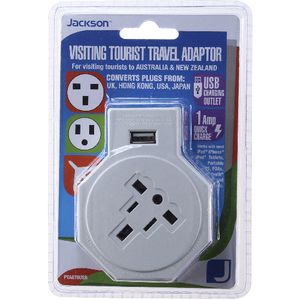 Jackson Inbound Surge Protected USB Multi Pin Travel Adaptor
