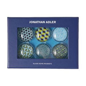 Jonathan Adler Glass Dome Magnets Navy 6 Pack