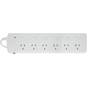 Jackson Surge Protected 6 Outlet Switched Powerboard