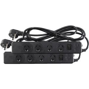 Jackson 4 Outlet Surge Protected Powerboard 2 Pack