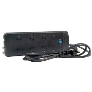 Jackson Phone and Aerial Surge Protected 8 Outlet Powerboard