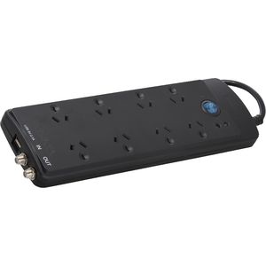 Jackson Surge Protected 8 Outlet Powerboard Black