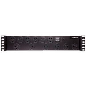 Jackson 12 Outlet Rackmount Powerboard Black