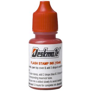 Deskmate Pre-Inked Office Stamp Refill Ink 10mL Red