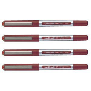 Uni-Ball Eye Micro Rollerball Pens Red 4 Pack