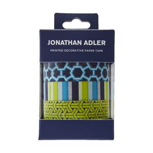 Jonathan Adler Printed Washi Tape Navy 3 Pack