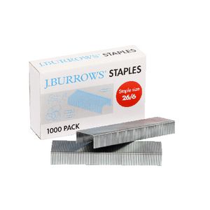 J.Burrows 26/6 Staples 1000 Pack