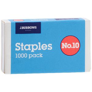 J.Burrows No. 10 Staples 1000 Pack