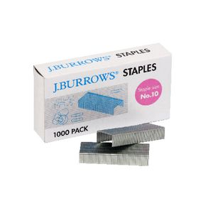 J.Burrows No. 10 Staples 1000 Pack