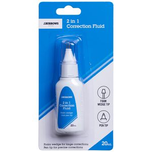 J.Burrows 2 in 1 Correction Fluid 20mL
