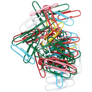 J.Burrows 33mm Paper Clips Assorted 80 Pack