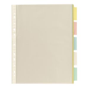 J.Burrows A4 5 Tab Pocket Dividers