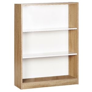 Austin 3 Shelf Bookcase Oak and White