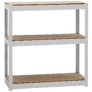 Cobalt 3 Shelf Metal Shelving Unit White