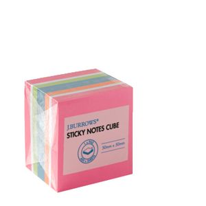 J.Burrows Stick-It Cube Notes 50 x 50mm