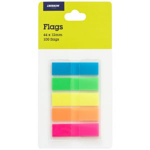 J.Burrows Translucent Flags 12mm x 44mm 5 Pack