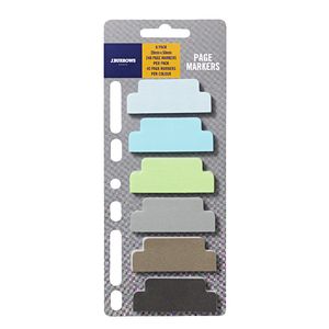J.Burrows Page Markers 20 x 50mm Cool 6 Pack