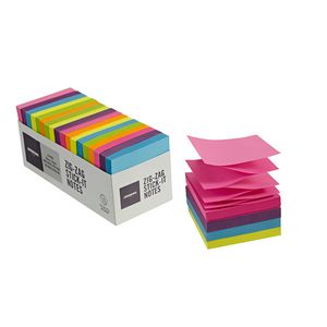 J.Burrows Stick-it Dispenser Notes 76 x 76mm Assorted 18 Pack