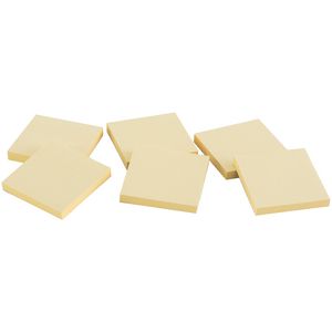 J.Burrows Stick-it Dispenser Notes 76 x 76mm Yellow 6 Pack