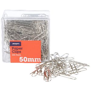 J.Burrows 50mm Paper Clips Silver 300 Pack