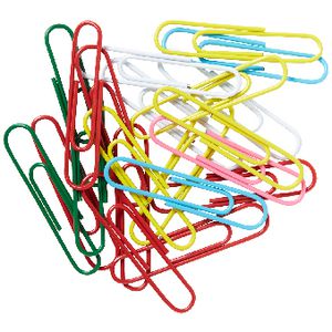 J.Burrows 50mm Paper Clips Assorted 50 Pack