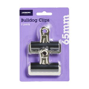 J.Burrows 65mm Bulldog Clips 2 Pack
