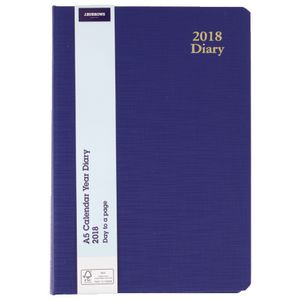 J.Burrows A5 DTP 2018 Diary Blue