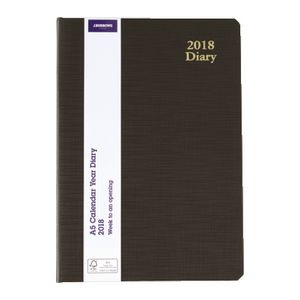 J.Burrows A5 WTV 2018 Diary Black