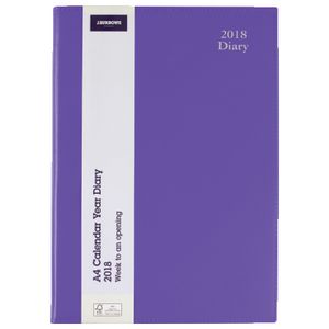 J.Burrows A4 Executive WTV Diary Purple