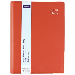 J.Burrows A5 Executive DTP Diary Red