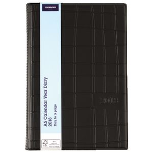 J.Burrows A5 PVC DTP Diary Tab Black