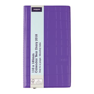 J.Burrows Octavo PVC DTP Diary Tab Purple