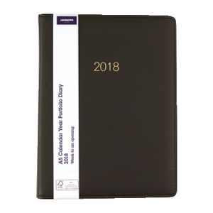 J.Burrows A5 Week to View 2018 Professional Planner Black
