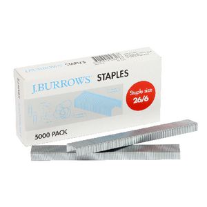 J.Burrows Size 26/6 Staples 5000 Pack