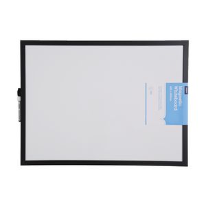 J.Burrows Magnetic Black Frame Whiteboard 45 x 60cm