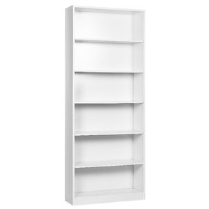 Austin 6 Shelf Bookcase White