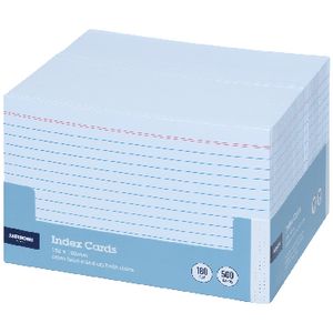 J.Burrows Index Cards Ruled 152 x 102mm White 500 Pack