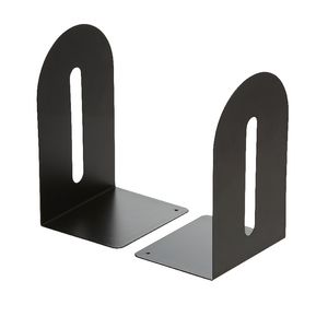J.Burrows Rounded Heavy Duty Bookends Pair Black