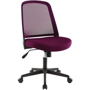 Acton Medium Back Mesh Chair Burgundy