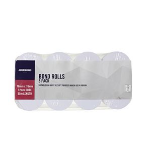 J.Burrows Bond Rolls 76 x 76mm 8 Pack