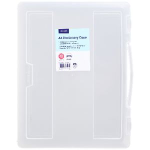 J.Burrows Stationery Case with Handle Clear