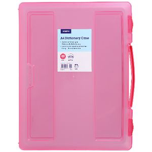J.Burrows Stationery Case with Handle Pink