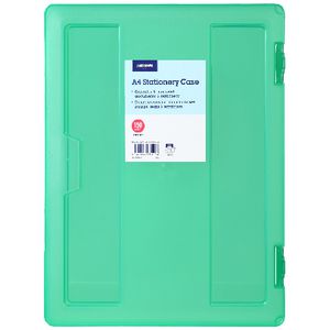 J.Burrows Stationery Case A4 Clip Closure Green