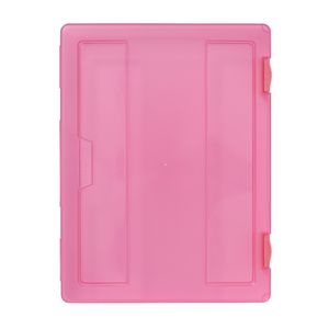 J.Burrows Stationery Case A4 Clip Closure Pink