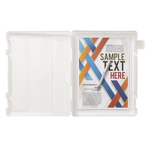 J.Burrows A4 Stationery Case with Handle Clear